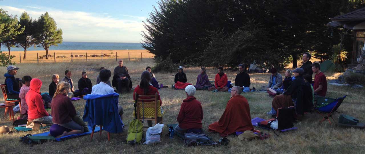 Sitting Circle by the Ocean