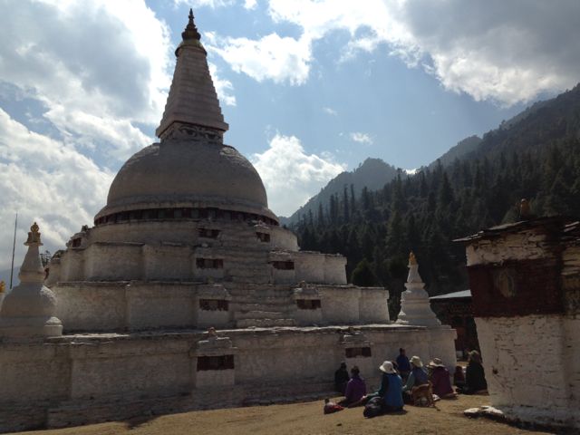 Stupa in the mountains