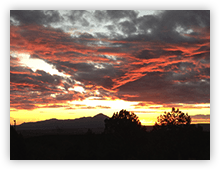 Sunset from retreat site
